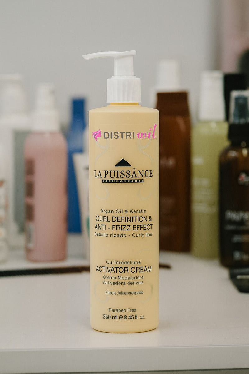 Crema Peinar Rulos Modeladora Curly La Puissance X250ml Ideal Uso Profesional Estetica Peluqueria Salon Belleza - Rulos Hidratados Brillosos Nutridos