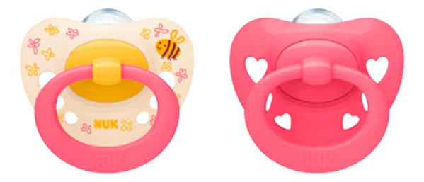 Nuk Signature 2 Chupetes Silicona Bebe Anatomico  18-36m Amarillo 18-36 Meses