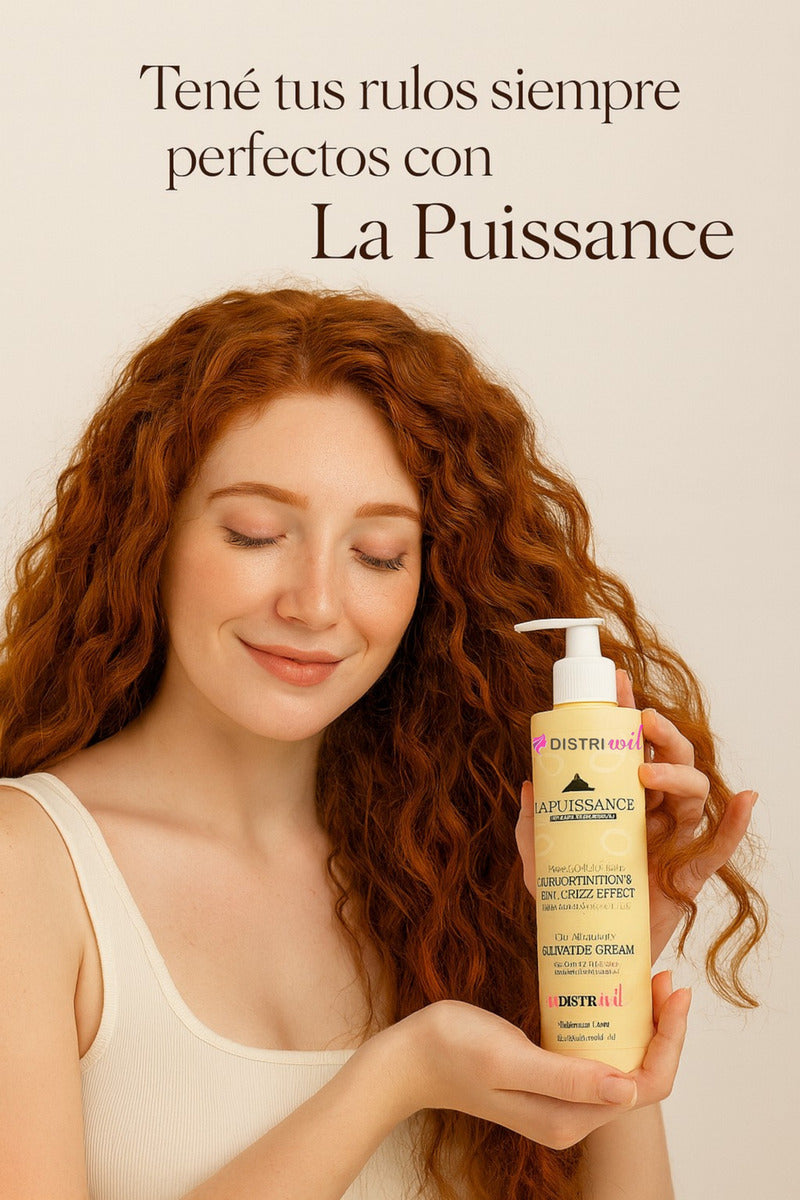 Crema Peinar Rulos Modeladora Curly La Puissance X250ml Ideal Uso Profesional Estetica Peluqueria Salon Belleza - Rulos Hidratados Brillosos Nutridos