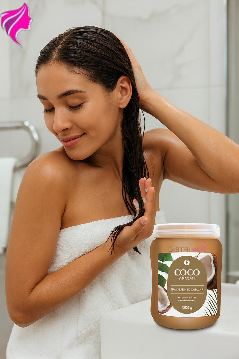 Tratamiento Capilar Argan Y Coco Frilayp X1000g Nutricion Intensa Brillo Extremo Oleo Extraordinario - Reparacion Reestructurante Revitaliza Suavidad Y Sedocidad Absolut Repair Fructis