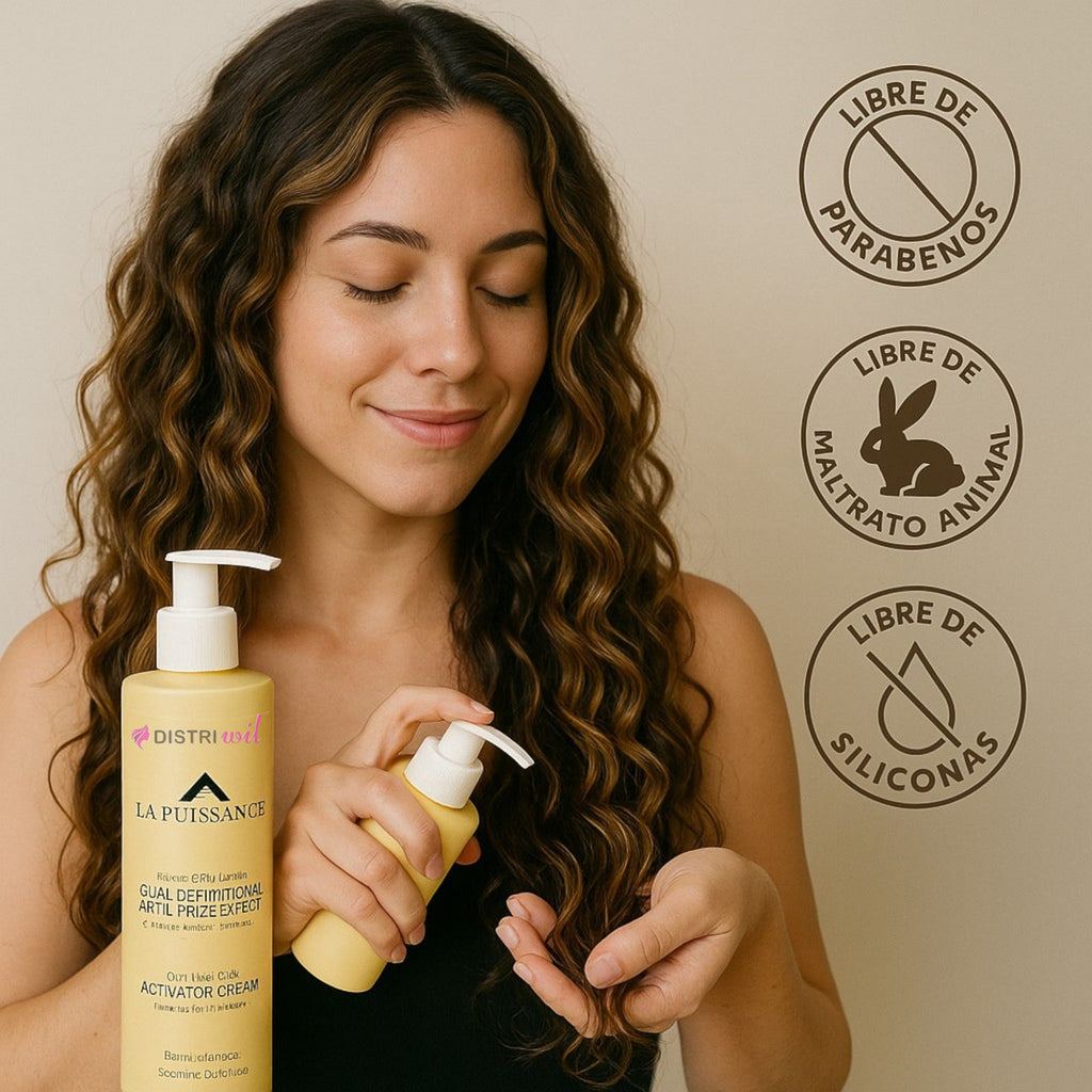 Crema Peinar Rulos Modeladora Curly La Puissance X250ml Ideal Uso Profesional Estetica Peluqueria Salon Belleza - Rulos Hidratados Brillosos Nutridos