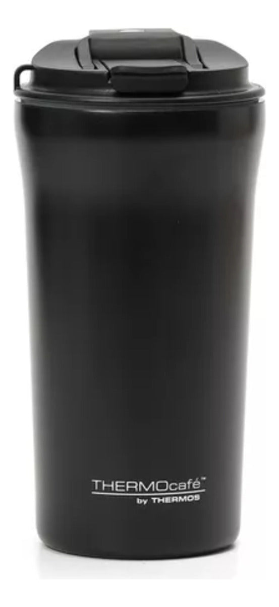 Vaso Termico Thermos X500ml Doble Tapa Sorbete Y Abatible Negro