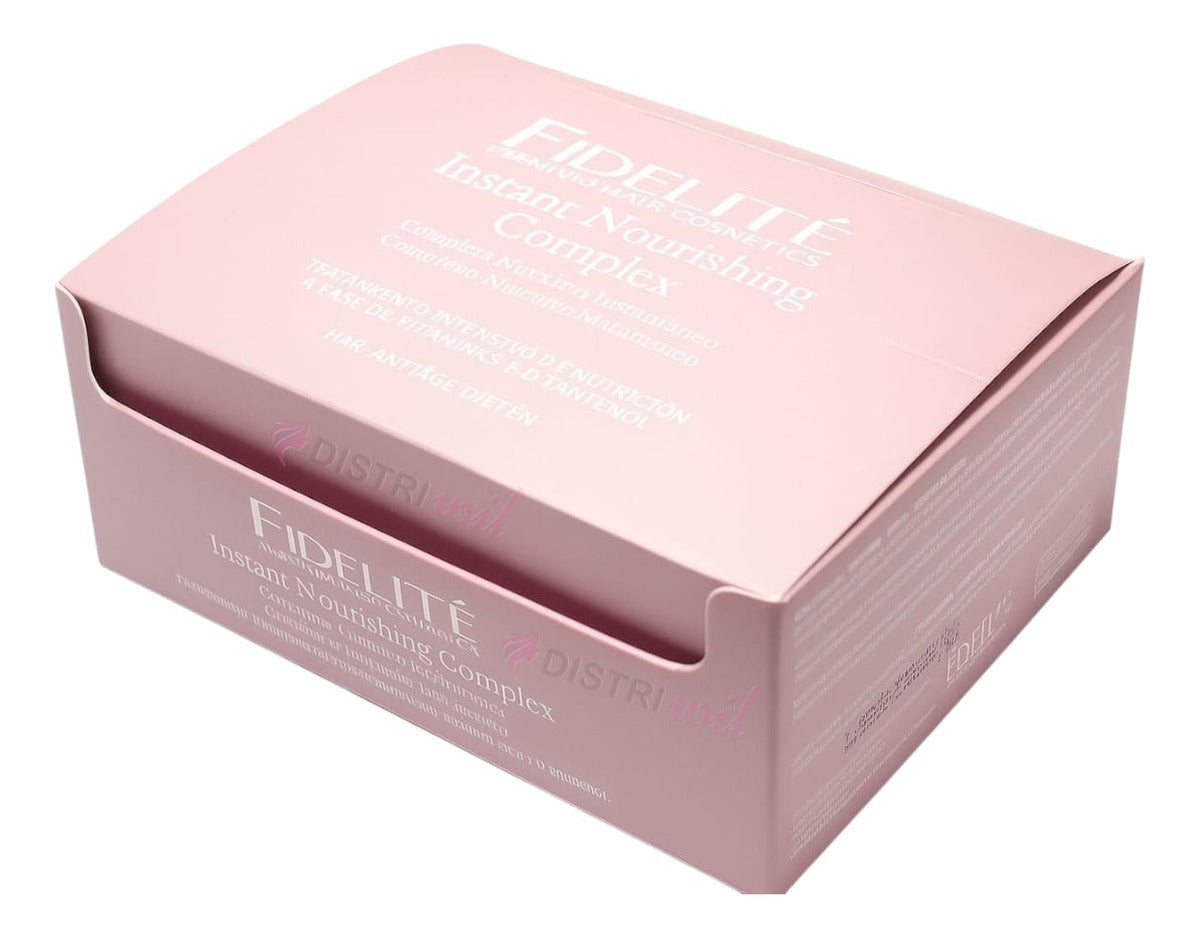Caja De Ampollas Complejo Nutritivo X12 Unidades Fidelite Recupera la Nutricion Natural A Tu Cabello Suavidad Antifrizz Hidratacion Brillo Humectacion Reparacion Reestructurante