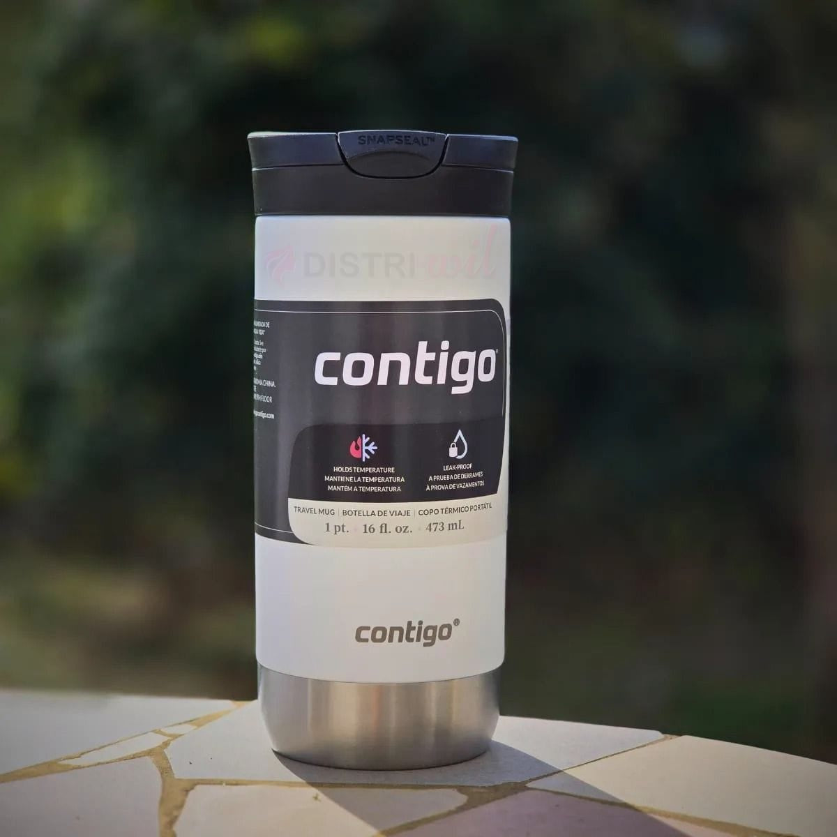 Vaso Termico Contigo Salt Blanco X473ml 20hs Conservacion Fria 6 Horas Caliente - Acero Inoxidable Libre Bpa - Mantiene Café Té Agua Uso Ideal Oficina Camping Viaje - Anti Derrame Tapa A Rosca