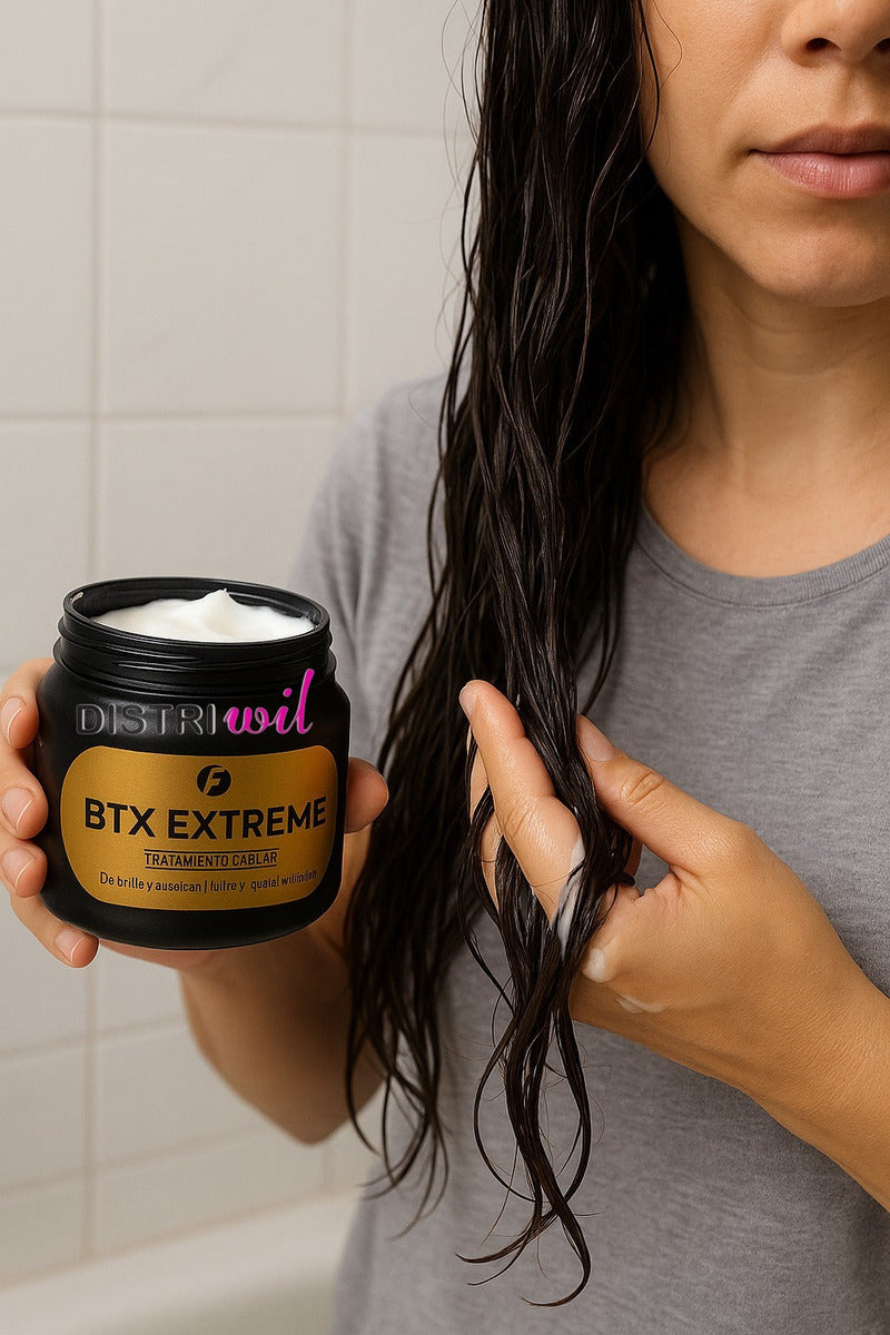 Tratamiento Capilar Btx Extreme Reparacion Intensa X240g X3 Unidades Reconstruccion Capilar Desde La Raiz - Brillo Intenso Uso Profesional Ideal Peluqueria Salon - Con Enjuague Multifuncion