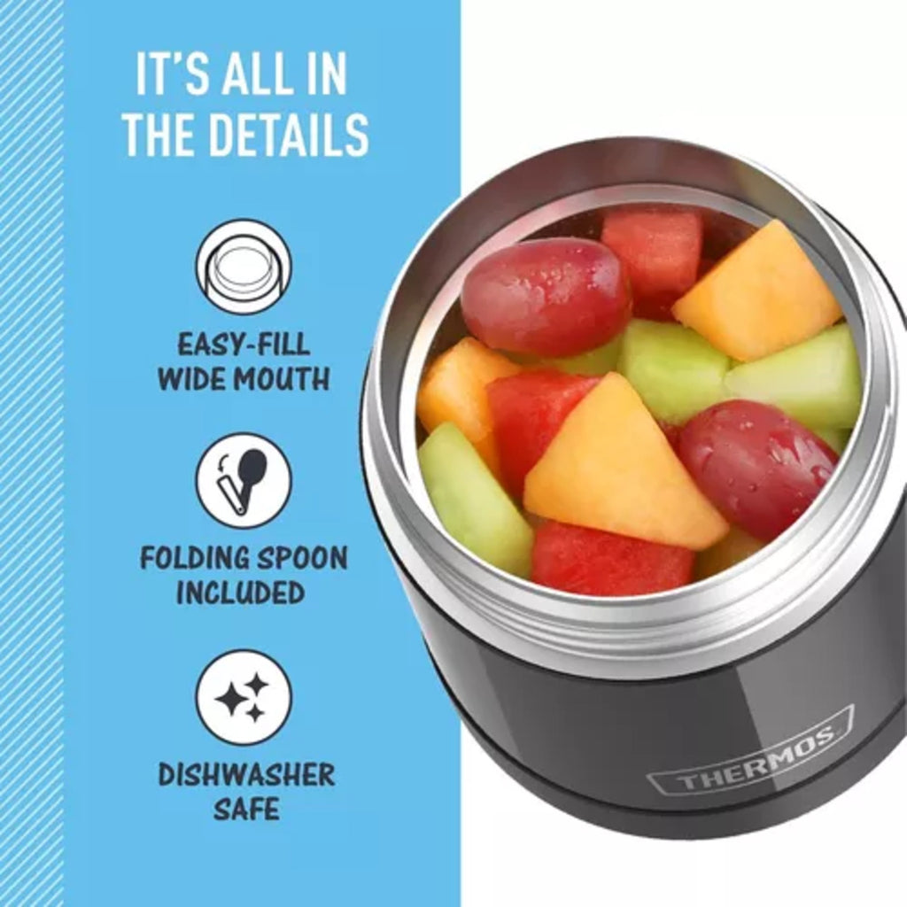 Thermos Tarro Comida Acero Inox Termico X470ml Negro Mate Food Jar