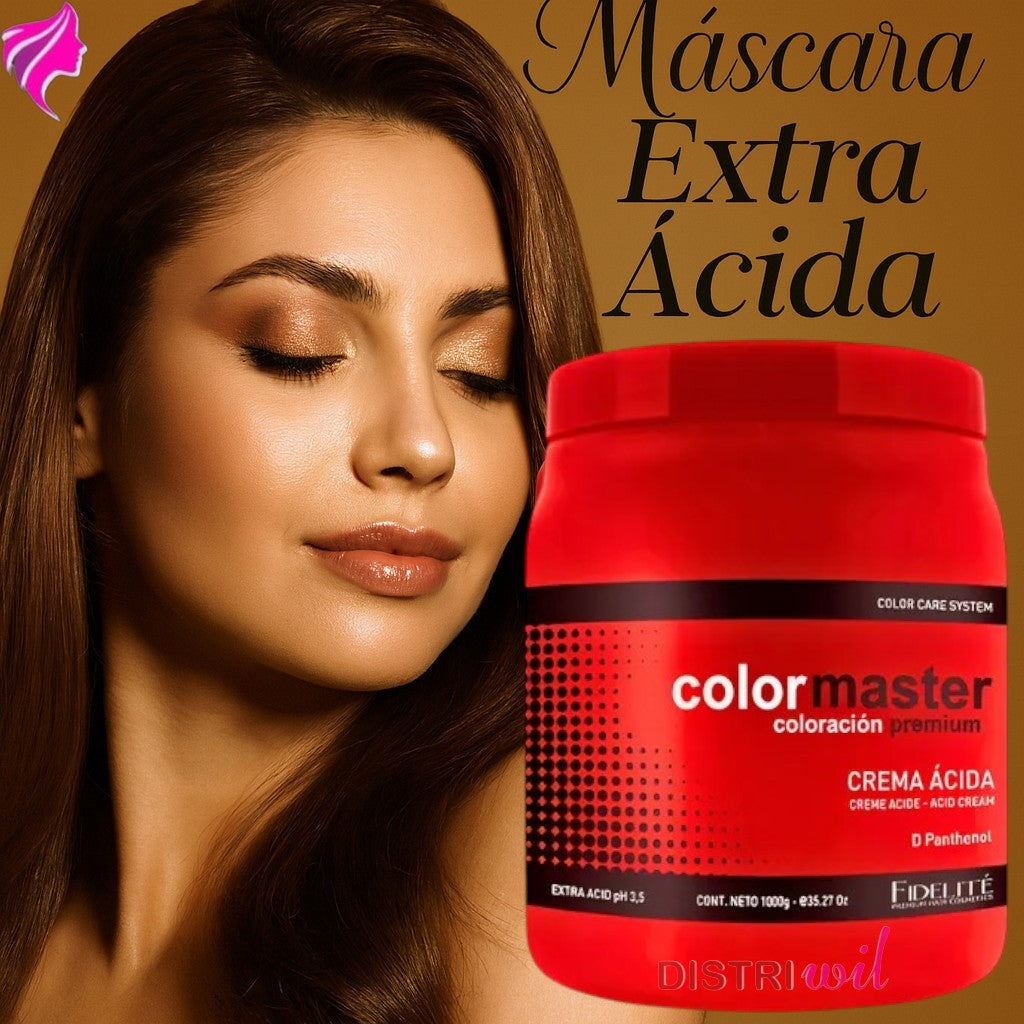 Pack Mascaras Capilares Crema Extra Acida Fidelite X1000ml X3 Unidades Restaura Sella Cuticula Protege Fibra Capilar Antifrizz Brillo Hidratacion - Ideal Uso Post Alisado Coloracion Decoloracion