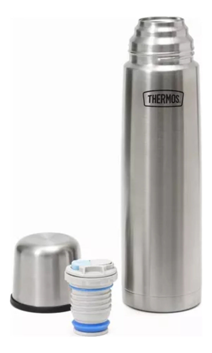 Termo Thermos Bala Matero 1000ml Acero Inoxida Pico Cebador Gris Acero