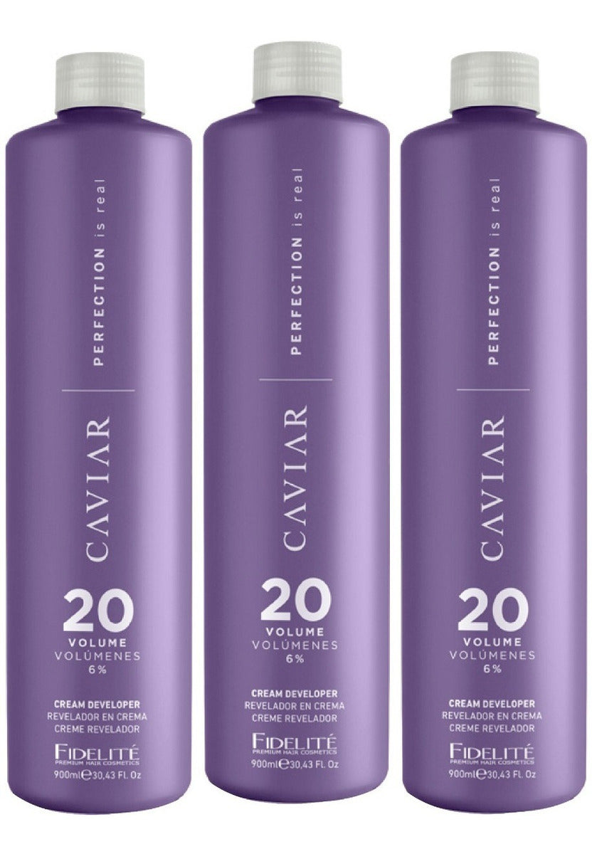 Revelador Oxidante X 900 Ml Caviar - Fidelite 20 Vol. Tono Violeta
