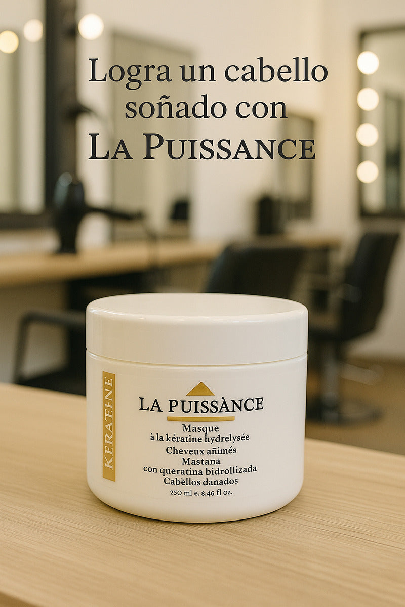 Tratamiento Capilar Keratina Hidrolizada X250g La Puissance Cabellos Dañados - Nutricion Brillo Suavidad Hidratacion - Uso Profesional Ideal Estetica Salon