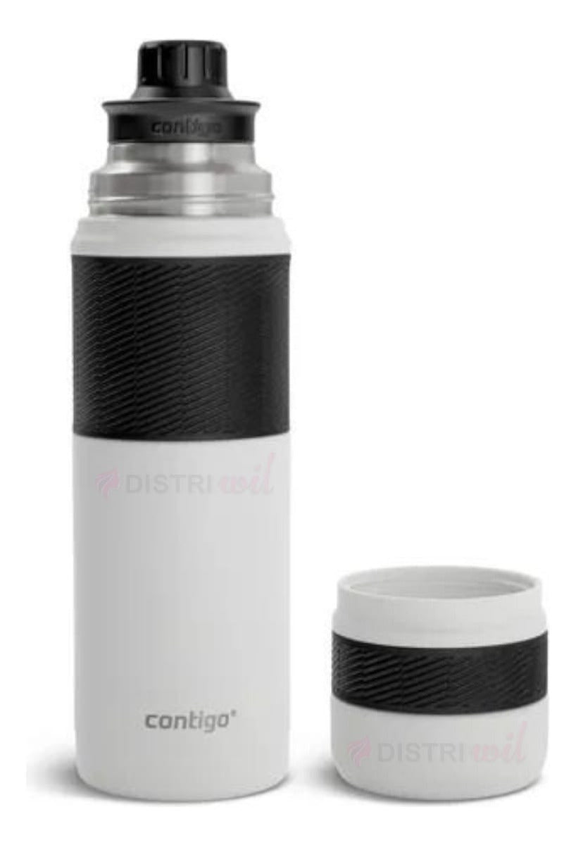 Termo Contigo Salt X739ml + Huron Azul X473ml 30hs Caliente Blanco
