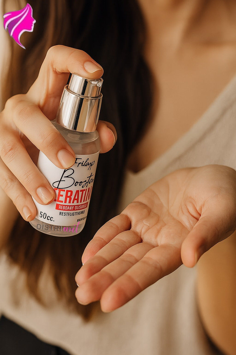 Booster De Keratina Frilayp X50cc Repara Da Brillo Y Suavidad - Serum Nutritivo Hidratante Reestructurante Antifrizz Humectante - Ideal Uso Profesional Reconstruye Fibra Capilar