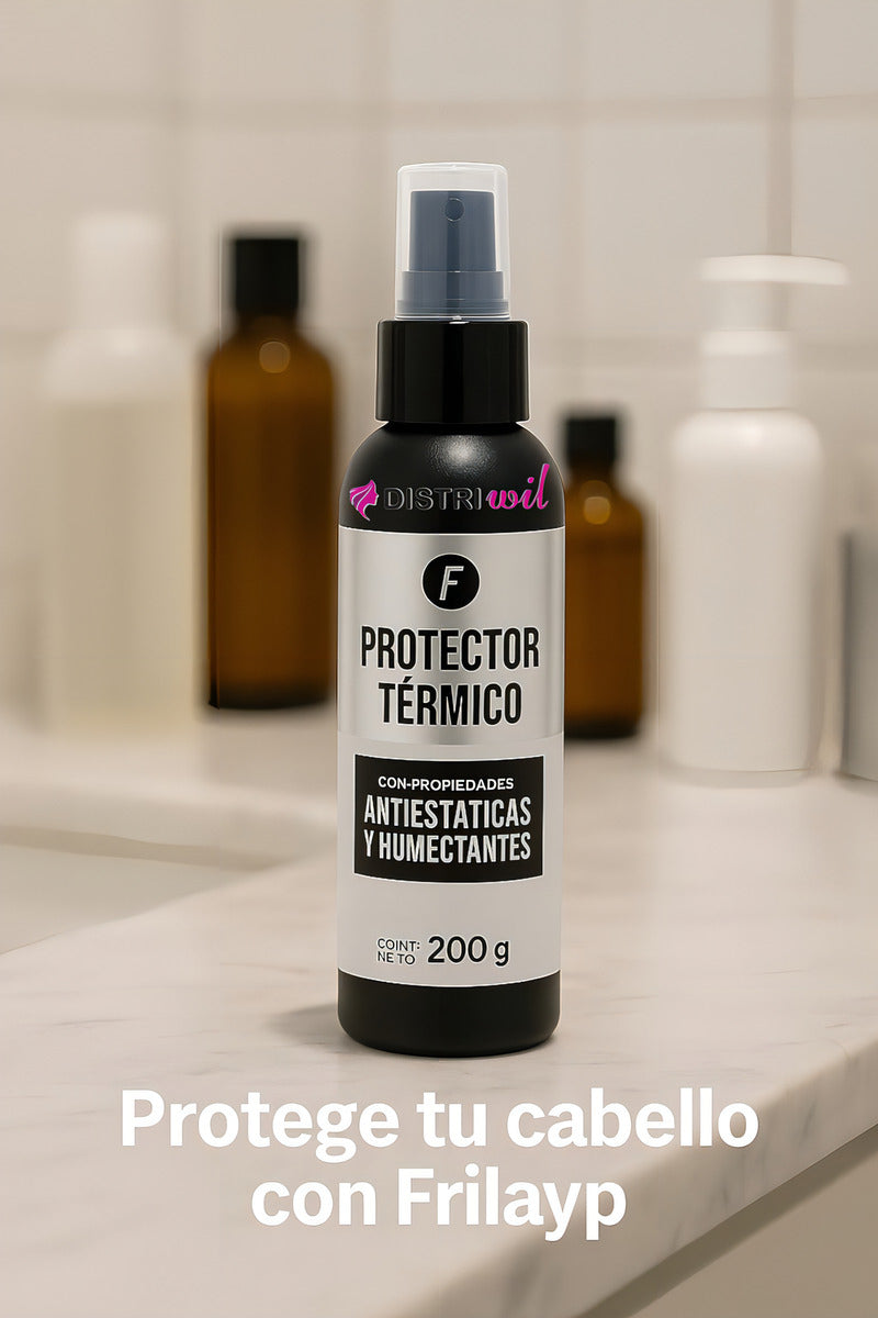 Protector Termico Antiestaticas Y Humectante Frilayp X200g Ideal Uso Pre Planchita Cepillos Termicos Y Secadores - Proteje Con Filtro Uv Hidrata Y Suaviza