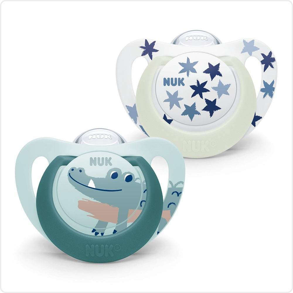 Chupetes Nuk Star Day & Night Bebe Luminoso Pack X 2 Un Color 0/6 Gato