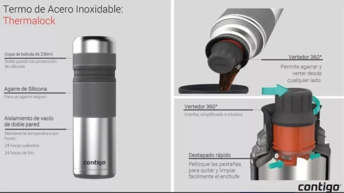 Termo Contigo 2.0 Acero Inoxidable