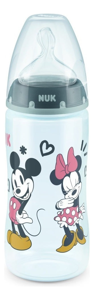 Mamadera First Choice Nuk Mickey Control Temperatura 300ml Color Rojo