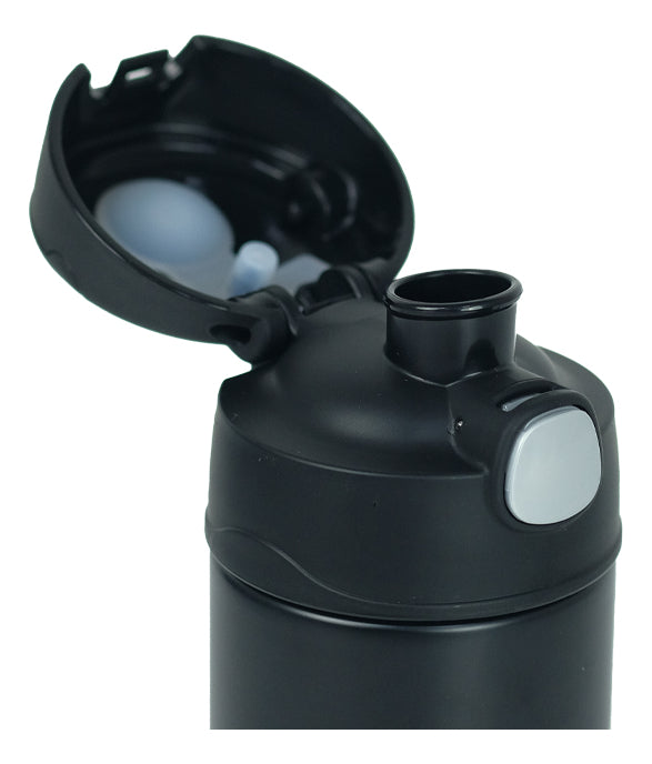 Botella térmica negra Thermos Funtainer F404 de 470 ml