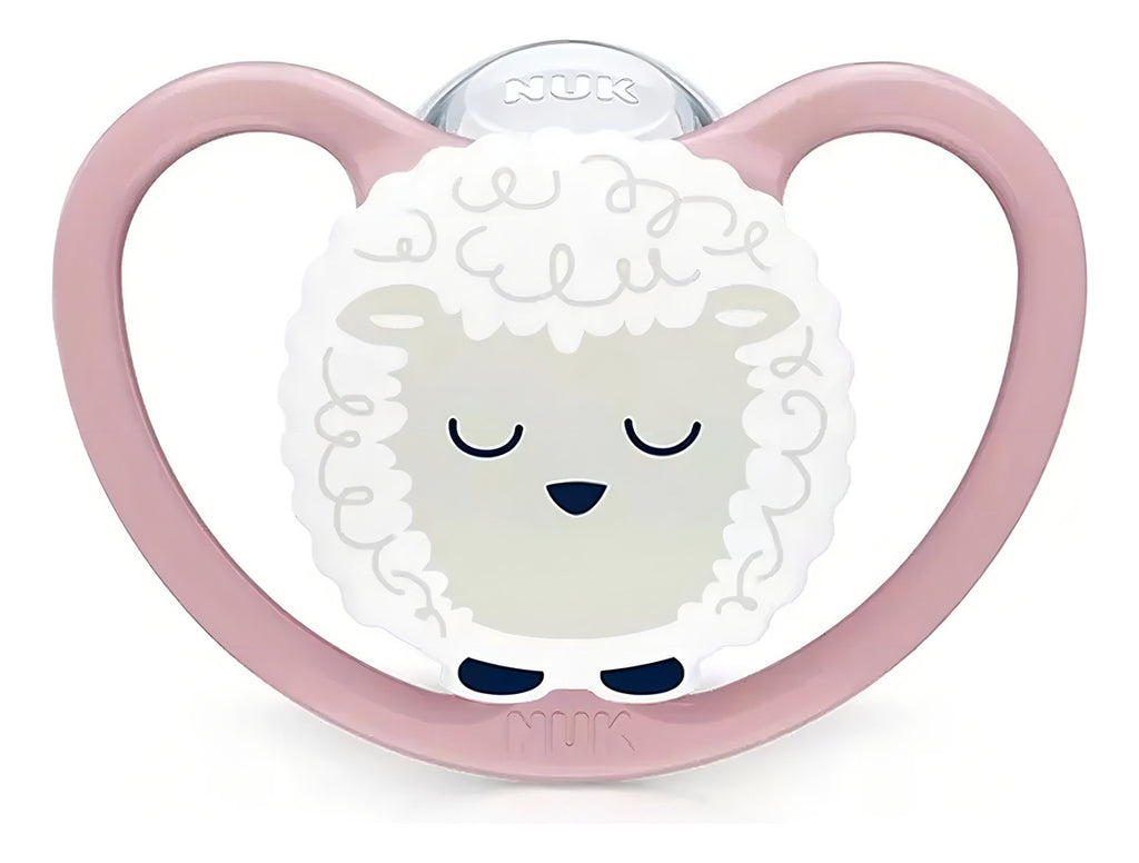 2 Chupetes Nuk Space Night Luminoso 0 A 6 Meses Talle 1 Color Azul Período De Edad 0-6 Meses
