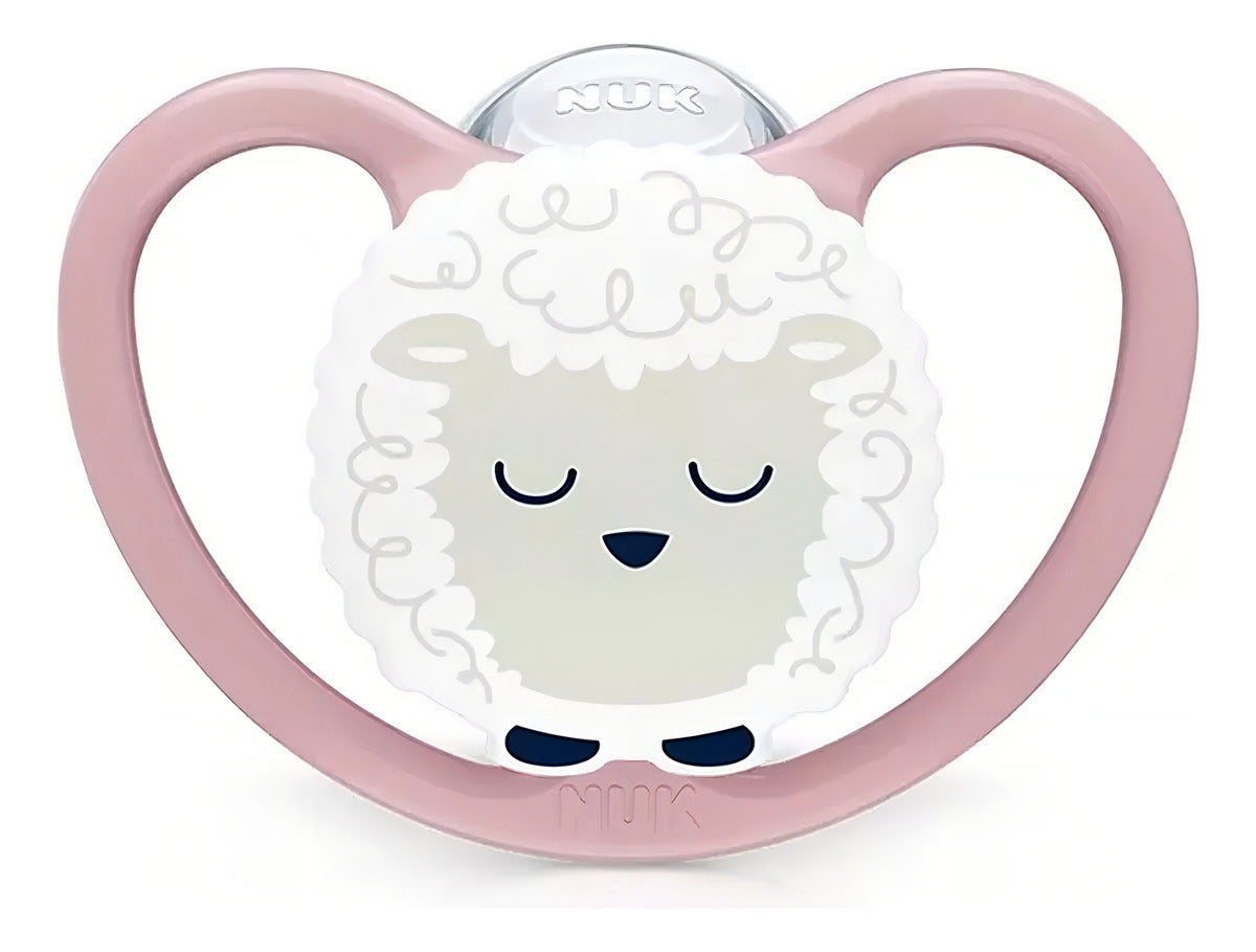2 Chupetes Nuk Space Night Luminoso 0 A 6 Meses Talle 1 Color Azul Período De Edad 0-6 Meses