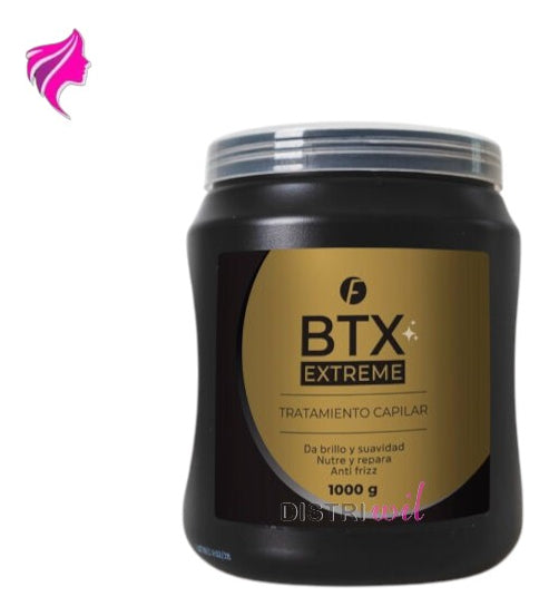 Mascara Capilar Btx Extreme Frilayp X1000ml Hidratacion Profunda - Suavidad Brillo Nutricion - Ideal Uso Profesional - Reconstruye La Fibra Capilar Y Repara Cabello Dañado