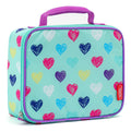 Thermos Lunchera Soft Con Cierre Corazones Celeste