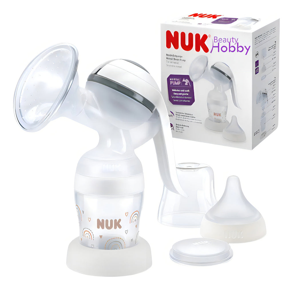 Sacaleches Manual Nuk Para Bebés - Almohadilla Siliconada Suave Y Aterciopelada Con Palanca Ajustadora De Ritmo Y Fuerza De Succion - Libre Bpa Con Granulado Fino Que Estimula El Flujo De Leche