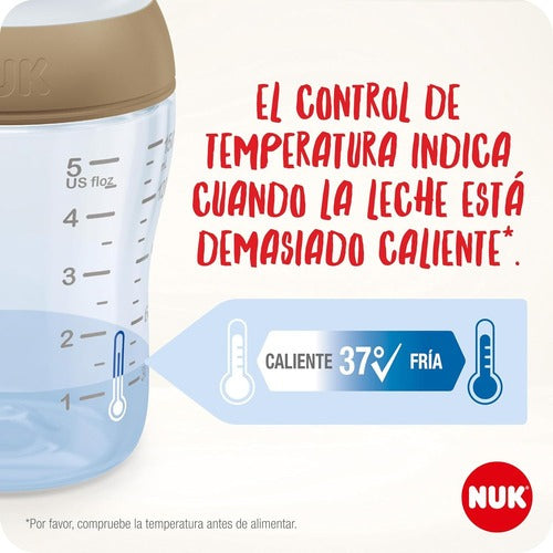Mamadera Nuk Perfect Match 260ml Con Control De Temperatura Beige