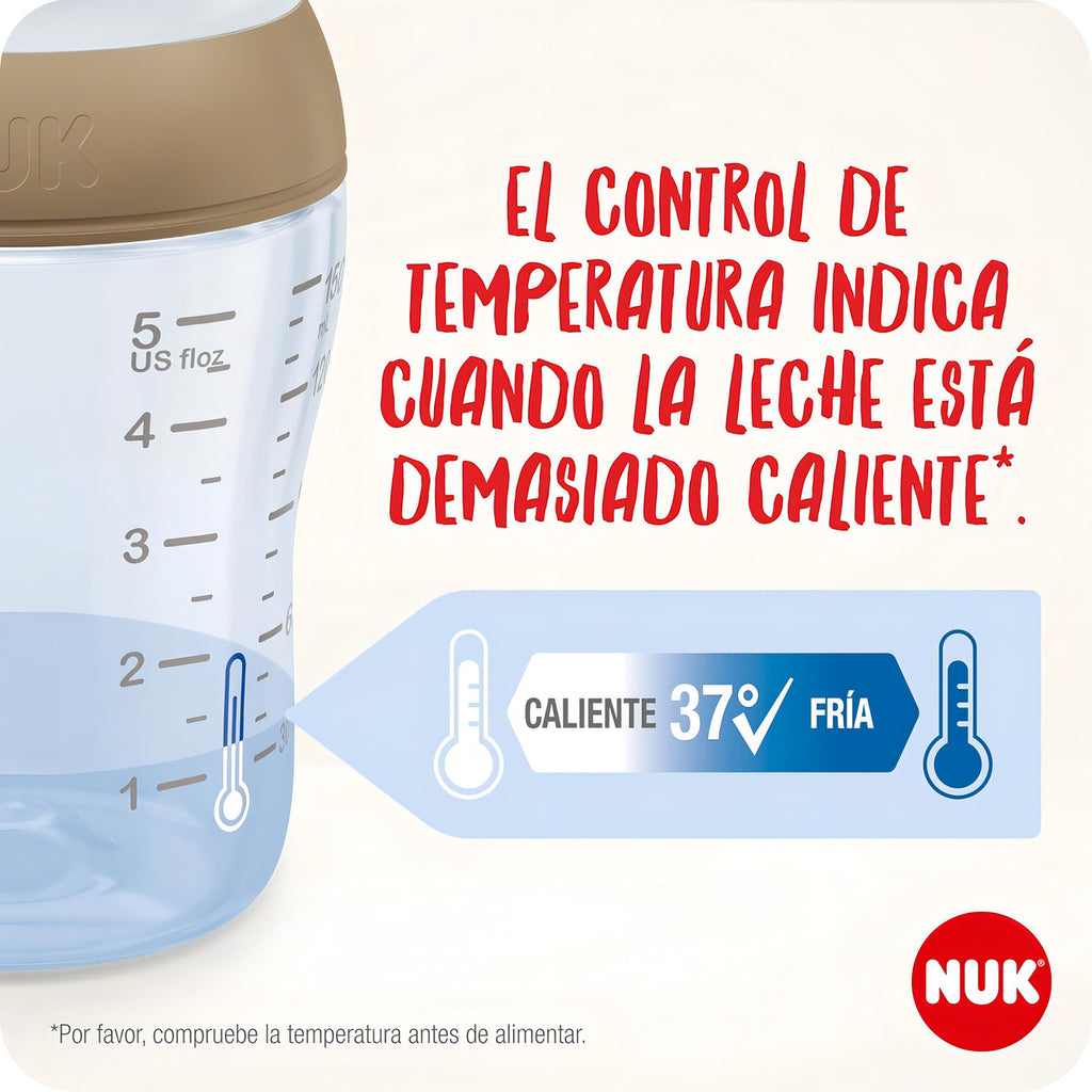 Mamadera Nuk Perfect Match 150ml Con Control De Temperatura Beige Perfect Match
