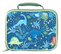 Thermos Lunchera Térmica Soft Con Cierre Dinosaurios azul niños manija para llevar al cole jardin terminca facil de limpiar a prueba de agua infantil dinos plastico blanda con cierre