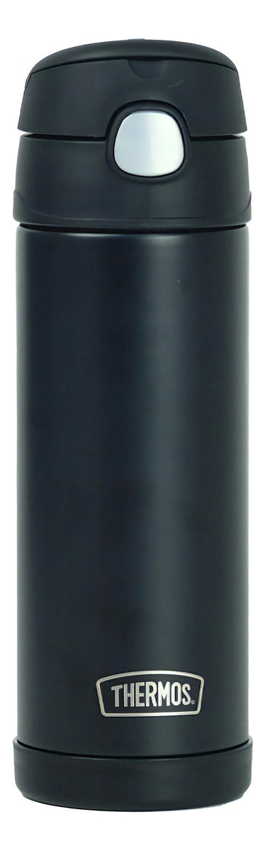 Botella térmica negra Thermos Funtainer F404 de 470 ml