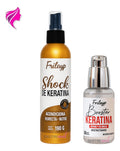Kit Keratina Booster X50cc + Spray Shock Keratina X190g Uso Profesional - Hidratante Acondiciona Oleo Extraordinario Suavidad Brillo Intantaneo Reparacion Absolut Repair Frilayp