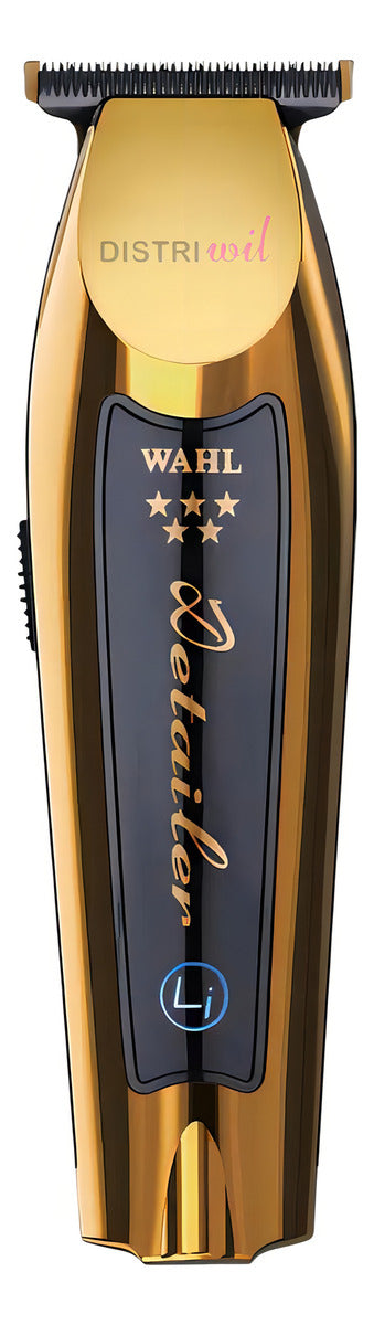 Maquina Corte Profesional Wahl Trimmer Cordless Detailer Li Gold - Cuchillas Superposicion Cero - Bateria Iones Litio - Indicador Led - Cuchillas Diamantadas De Titanio - Ideal Barberia Peluqueria