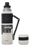 Termo Contigo Salt Blanco X1182ml 45hs Conservacion Frio 30hs Calor Anti Derrame - Pico Vertidor 360° Acero Inoxidable Ideal Camping Caza Pesca