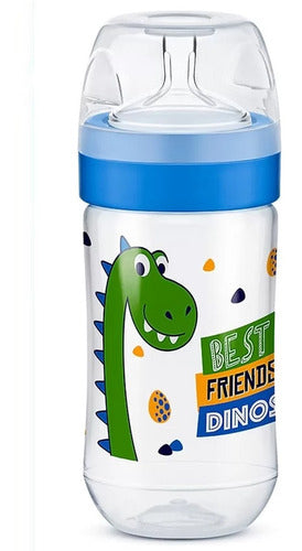 Biberón Dino Super Evolution de 300 ml, color azul