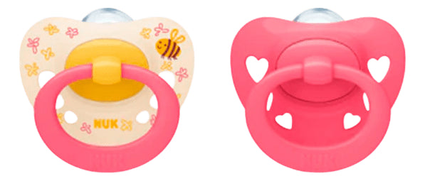 Nuk Signature 2 Chupetes Silicona Bebe Anatomico  18-36m Amarillo 18-36 Meses
