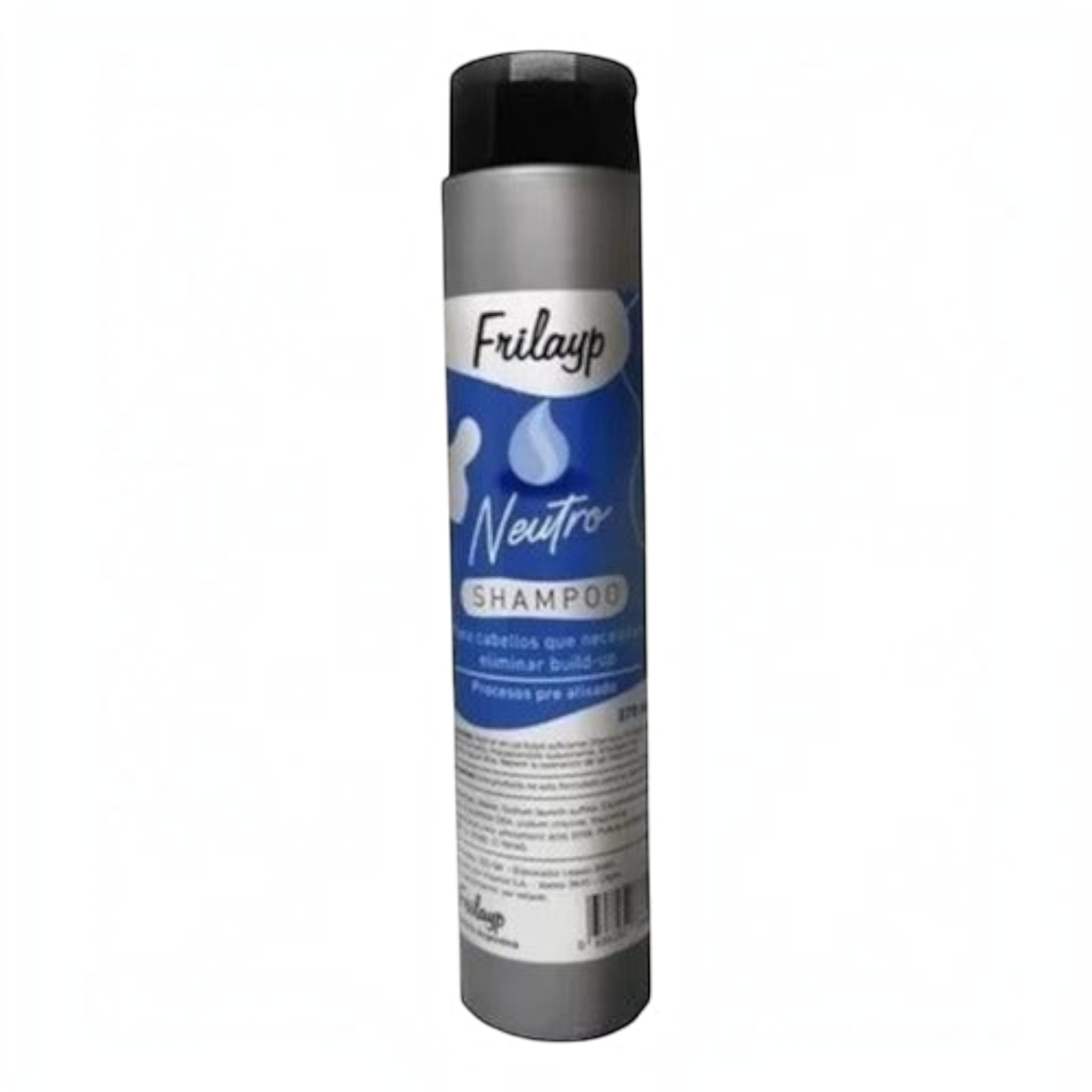 Envase de Acondicionador Neutro Frilayp de Distriwil, fórmula hidratante de 370g para cuidado capilar post alisado.