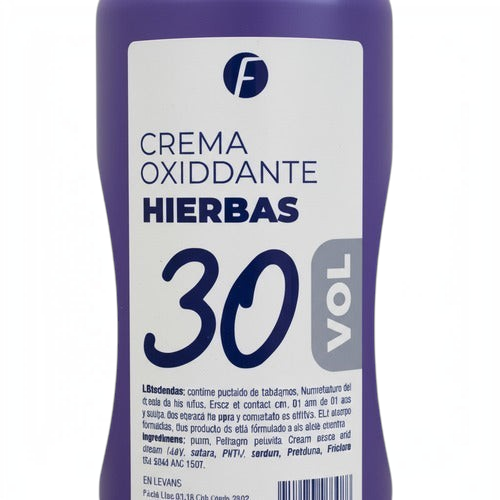Botella de crema oxidante Distriwil Frilayp de 30 volúmenes con extractos de hierbas para coloración capilar