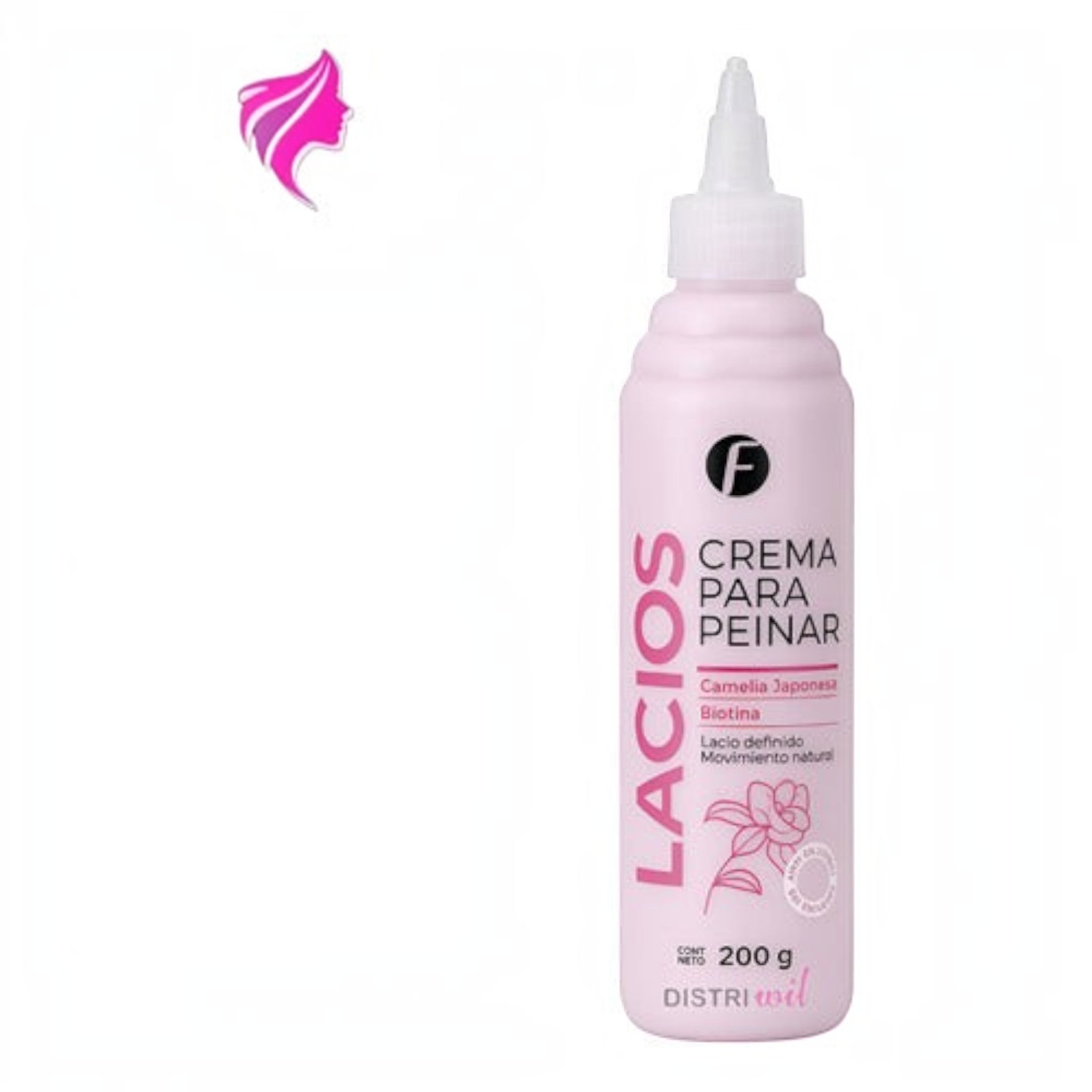 Crema para peinar Distriwil Lacios Frilayp con camelia japonesa, biotina y keratina en envase de 200g