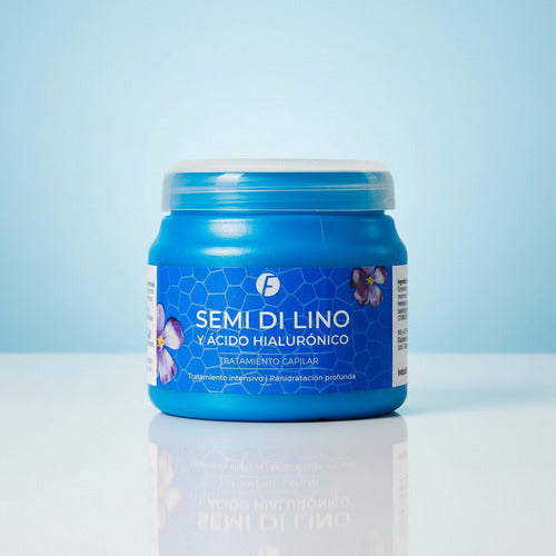 Pote de tratamiento capilar Distriwil Frilayp con lino y ácido hialurónico para rehidratación profunda del cabello