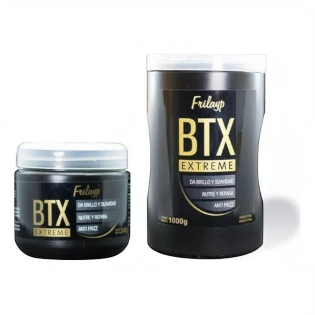 Kit de tratamiento capilar Distriwil Frilayp Botox Extreme en potes de 1000g y 240g para nutrición y anti frizz