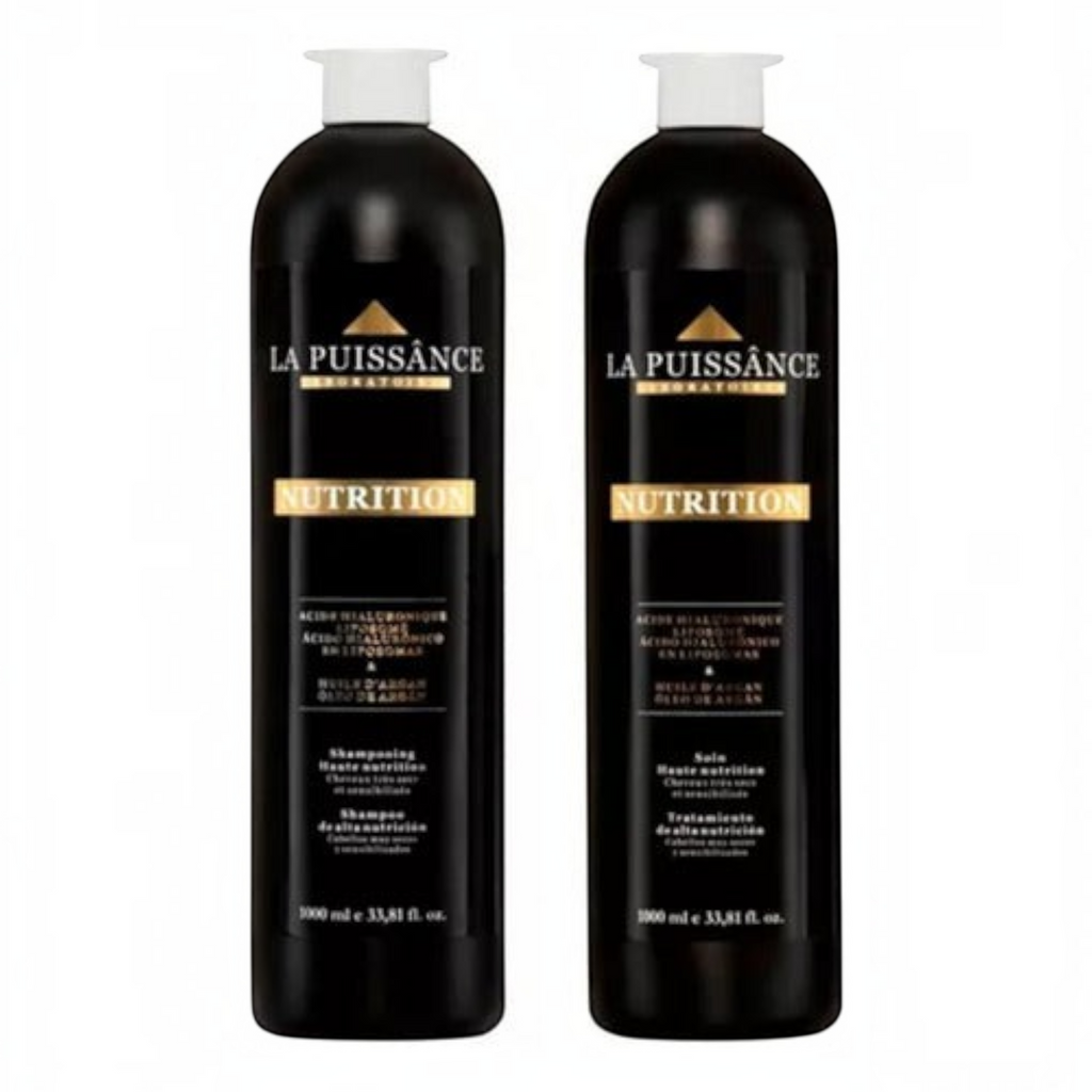Kit Distriwil La Puissance con shampoo y acondicionador de 1000ml enriquecidos con aceite de argán para nutrición