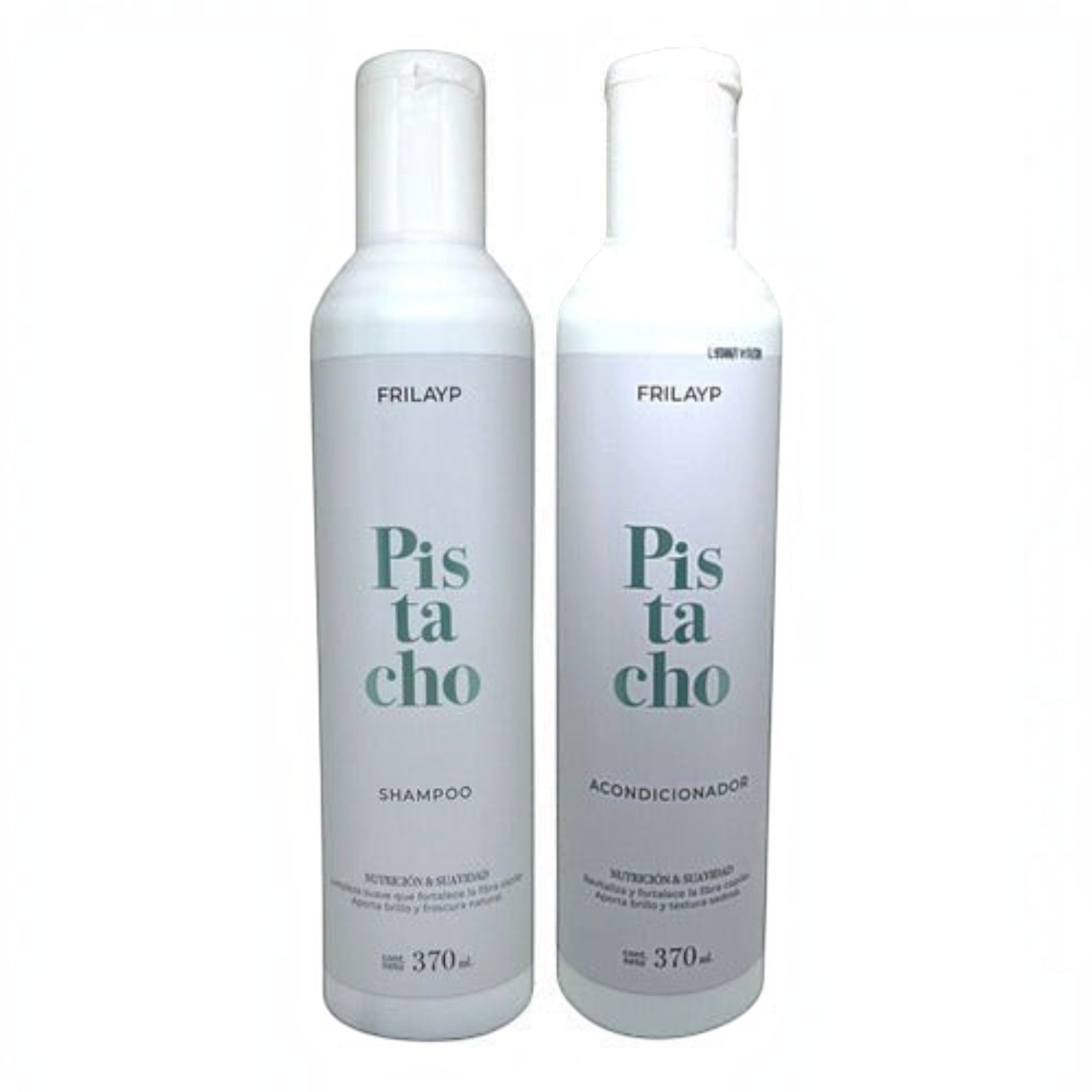 Kit Distriwil Frilayp de shampoo y acondicionador de pistacho de 370ml cada uno para nutrición y suavidad capilar