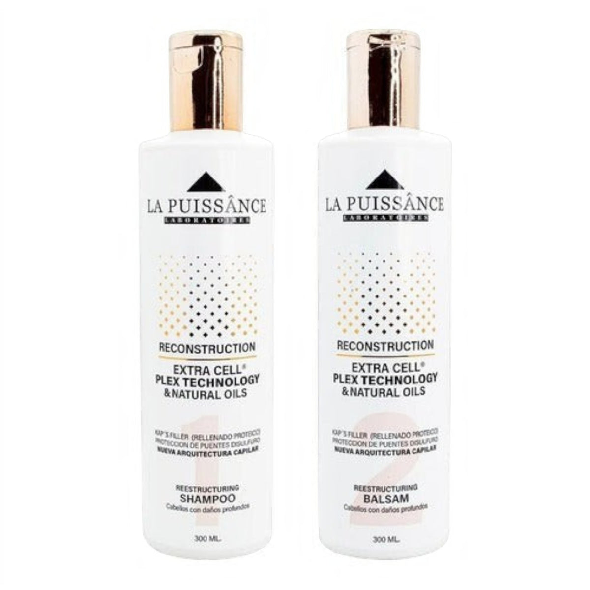 Kit Distriwil La Puissance Extra Cell con shampoo y acondicionador reparador para cabellos dañados de 300 ml