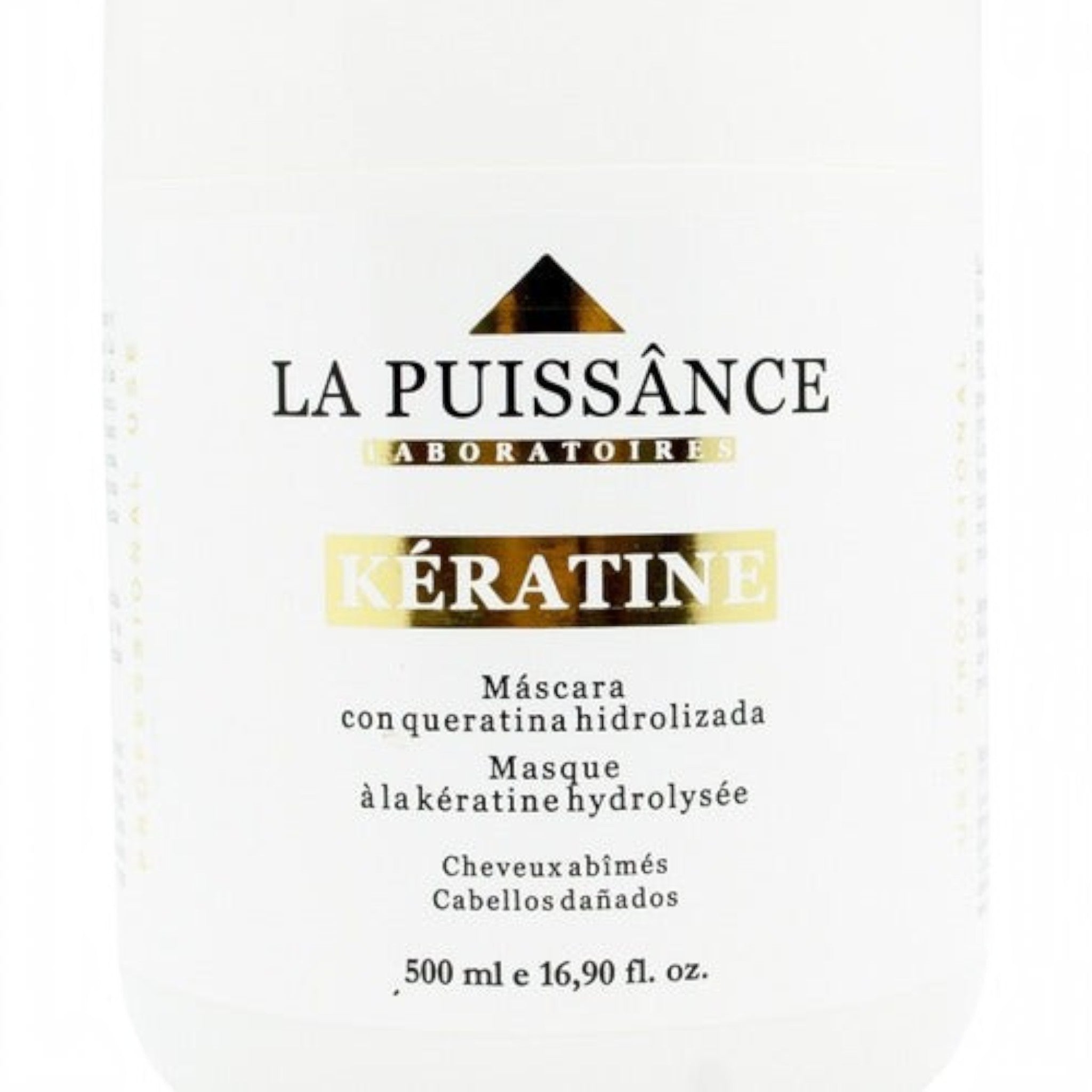 Máscara capilar La Puissance Keratina Antifrizz de 500ml para reparar y nutrir profundamente el cabello dañado