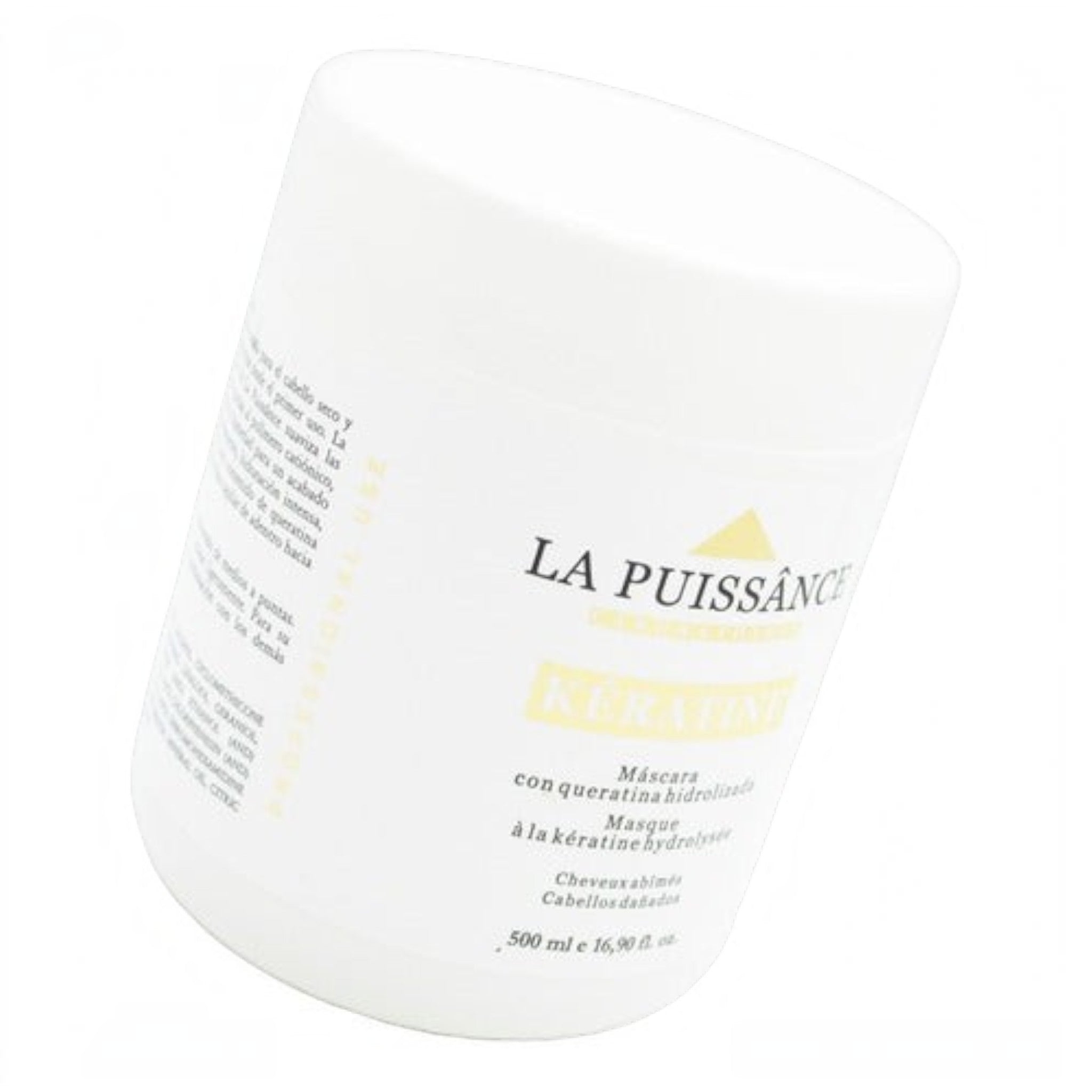 Máscara capilar La Puissance Keratina Antifrizz de 500ml para reparar y nutrir cabello dañado, vendida por Distriwil