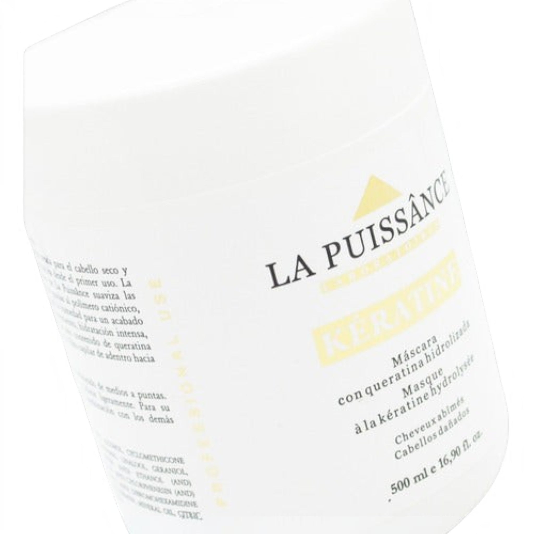 Máscara capilar La Puissance Keratina Antifrizz de 500ml para cabello seco y dañado, vendida por Distriwil
