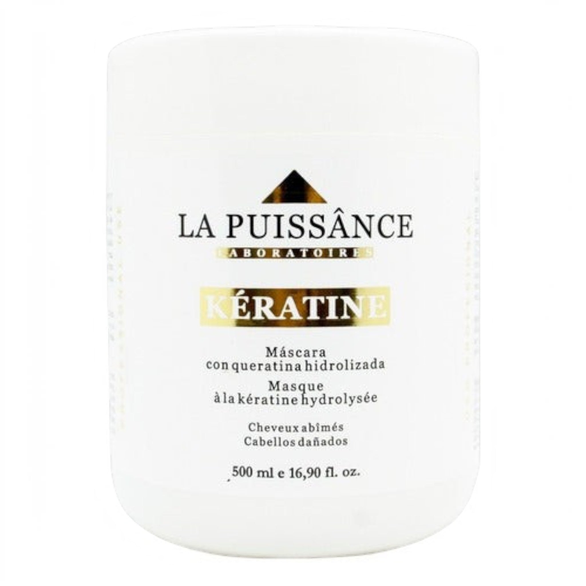 Máscara capilar Distriwil La Puissance con keratina para reparar cabello dañado y controlar el frizz en envase de 500ml