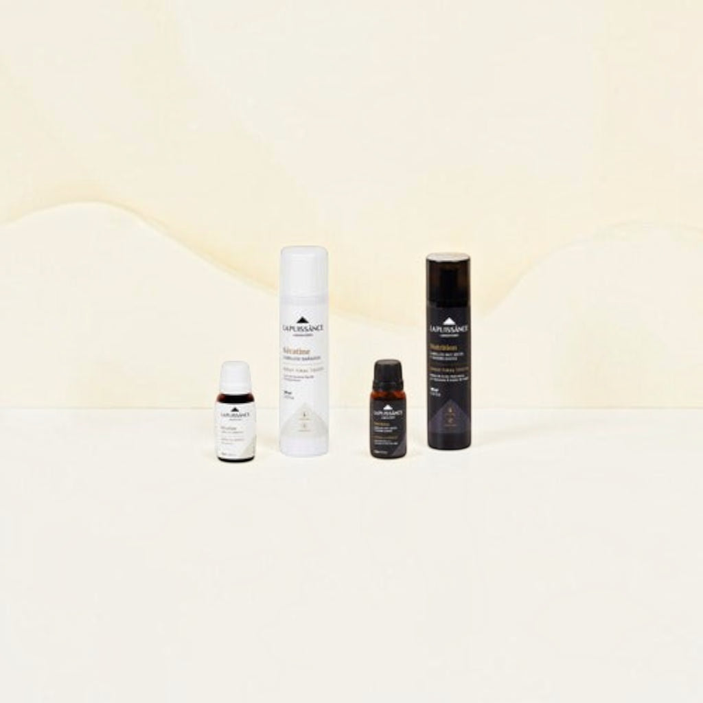 Set de productos capilares Distriwil La Puissance con ampolla de queratina y tratamientos nutritivos para cabello