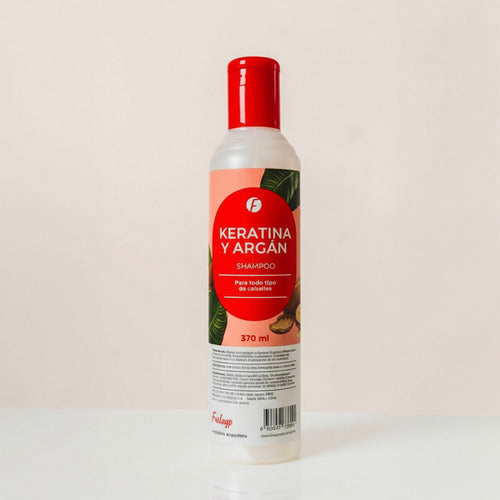 Shampoo Frilayp con keratina y argán de Distriwil en envase de 370ml para todo tipo de cabello