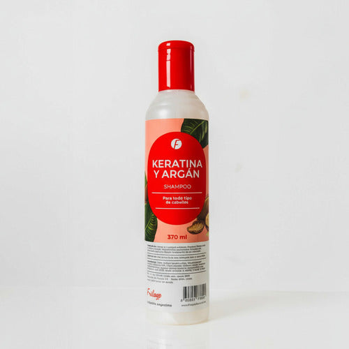 Shampoo Distriwil Frilayp con keratina y argán en envase de 370ml para todo tipo de cabello